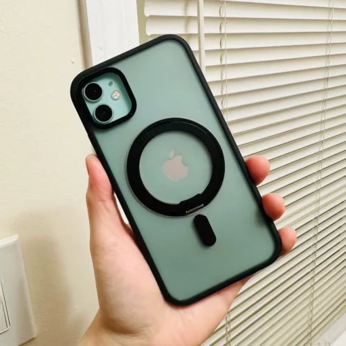 Coque de téléphone avec support de bague, rotation magnétique à 360 °, coque transparente pour iPhone 11, iPhone 12, iPhone 13, iPhone 14, iPhone 15 Pro Max, iPhone 15Plus photo review